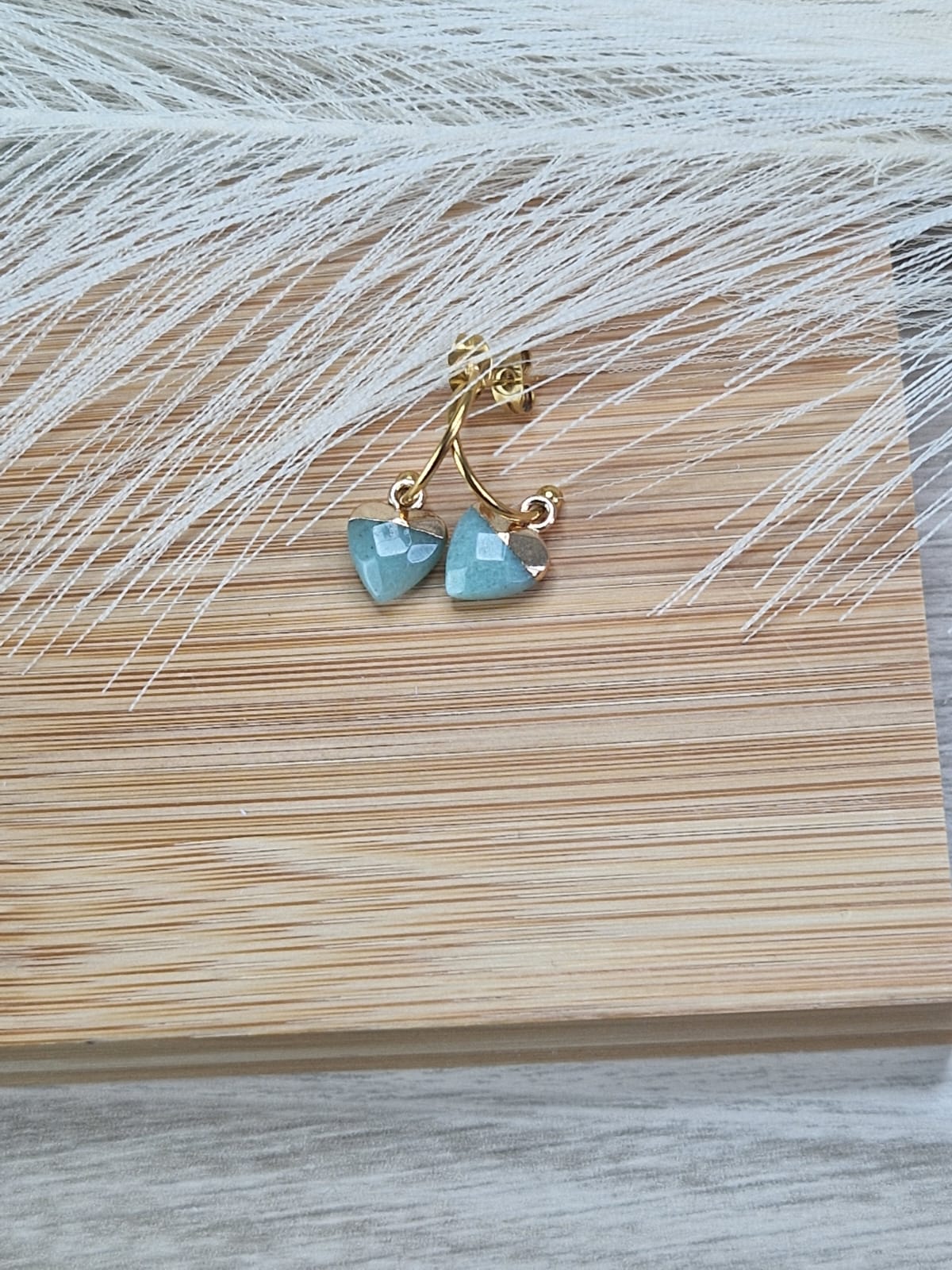 Pendientes Corazones de Jade Verde