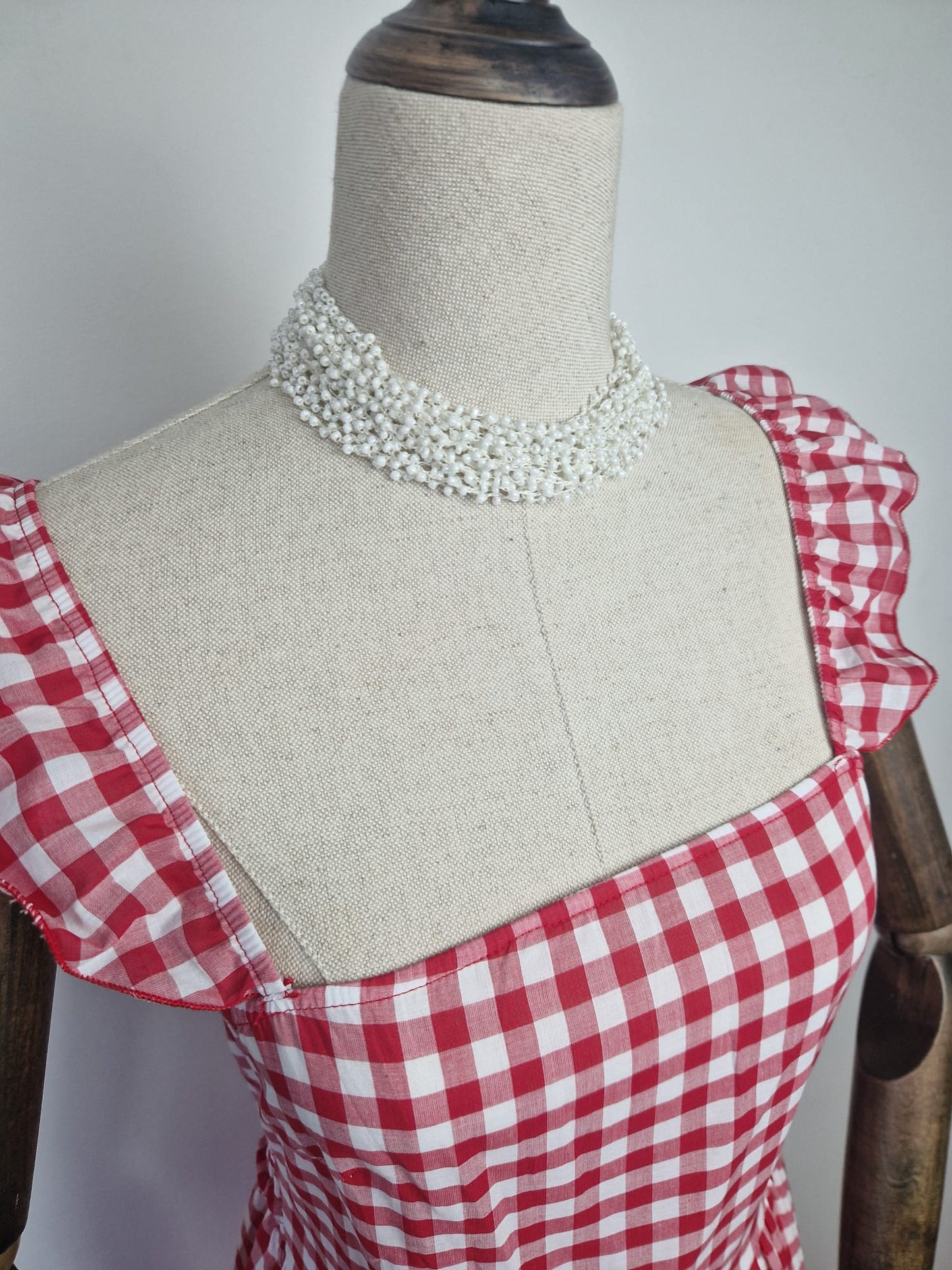 Vestido Rosalie vichy rojo