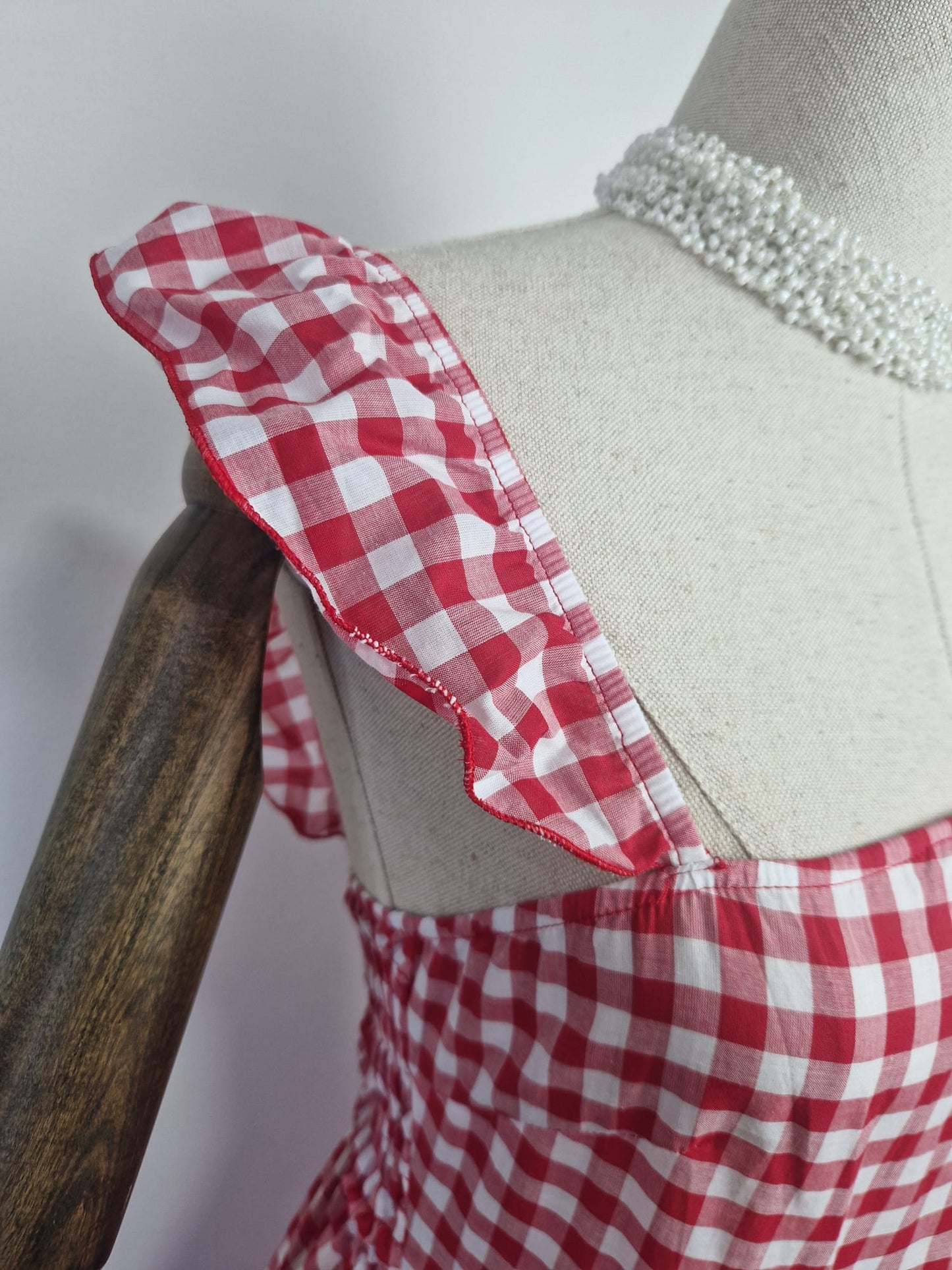 Vestido Rosalie vichy rojo