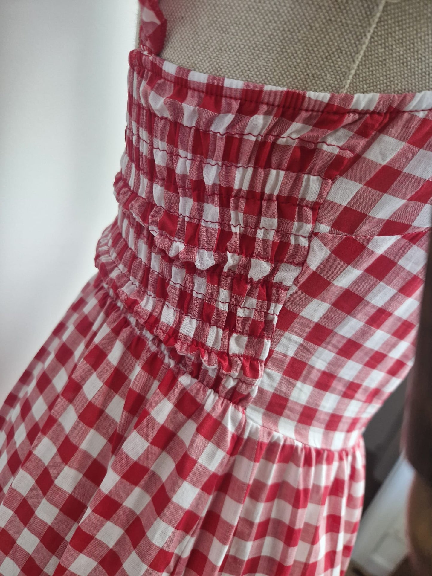 Vestido Rosalie vichy rojo