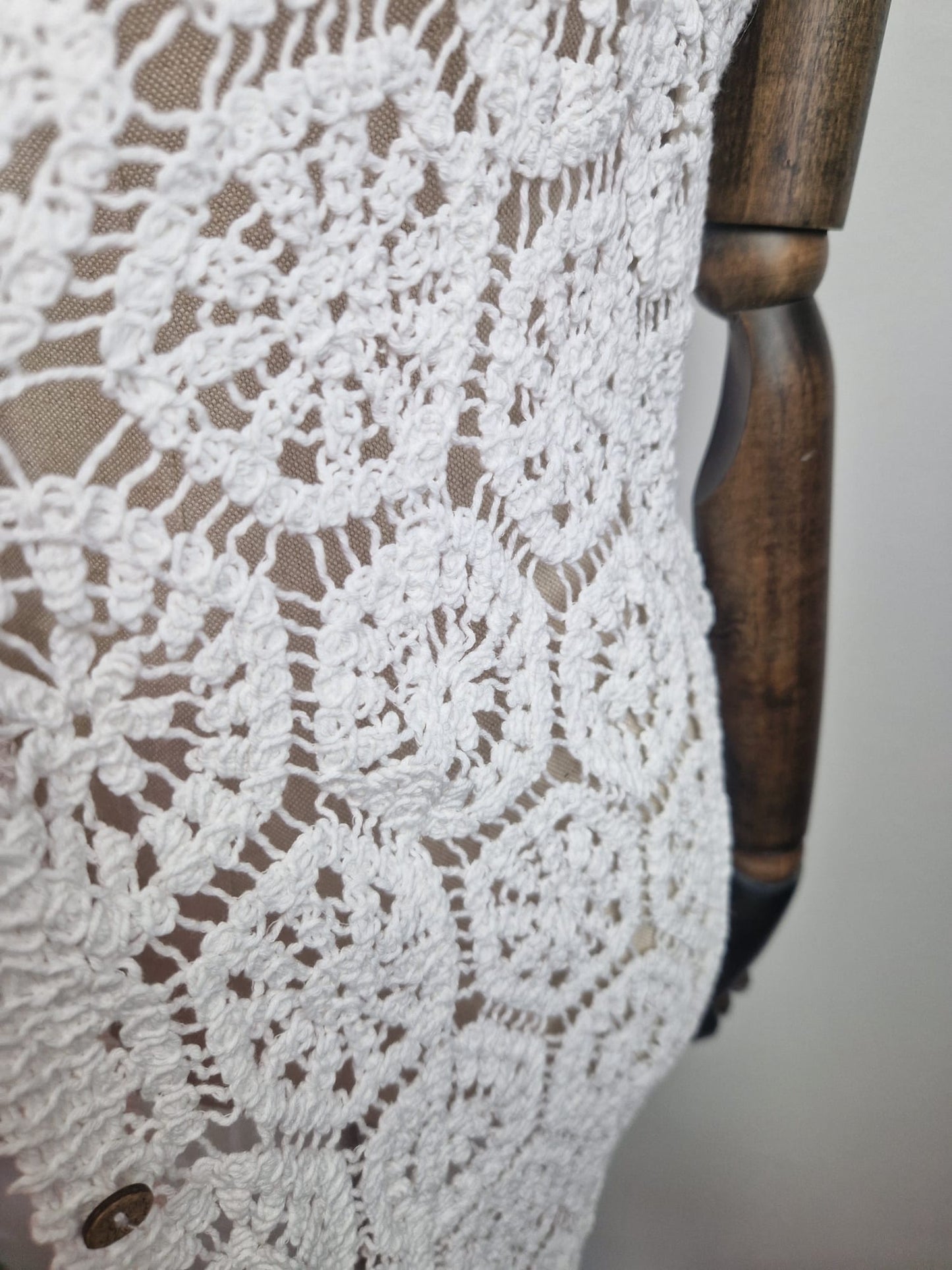 Chaleco Crochet Blanco
