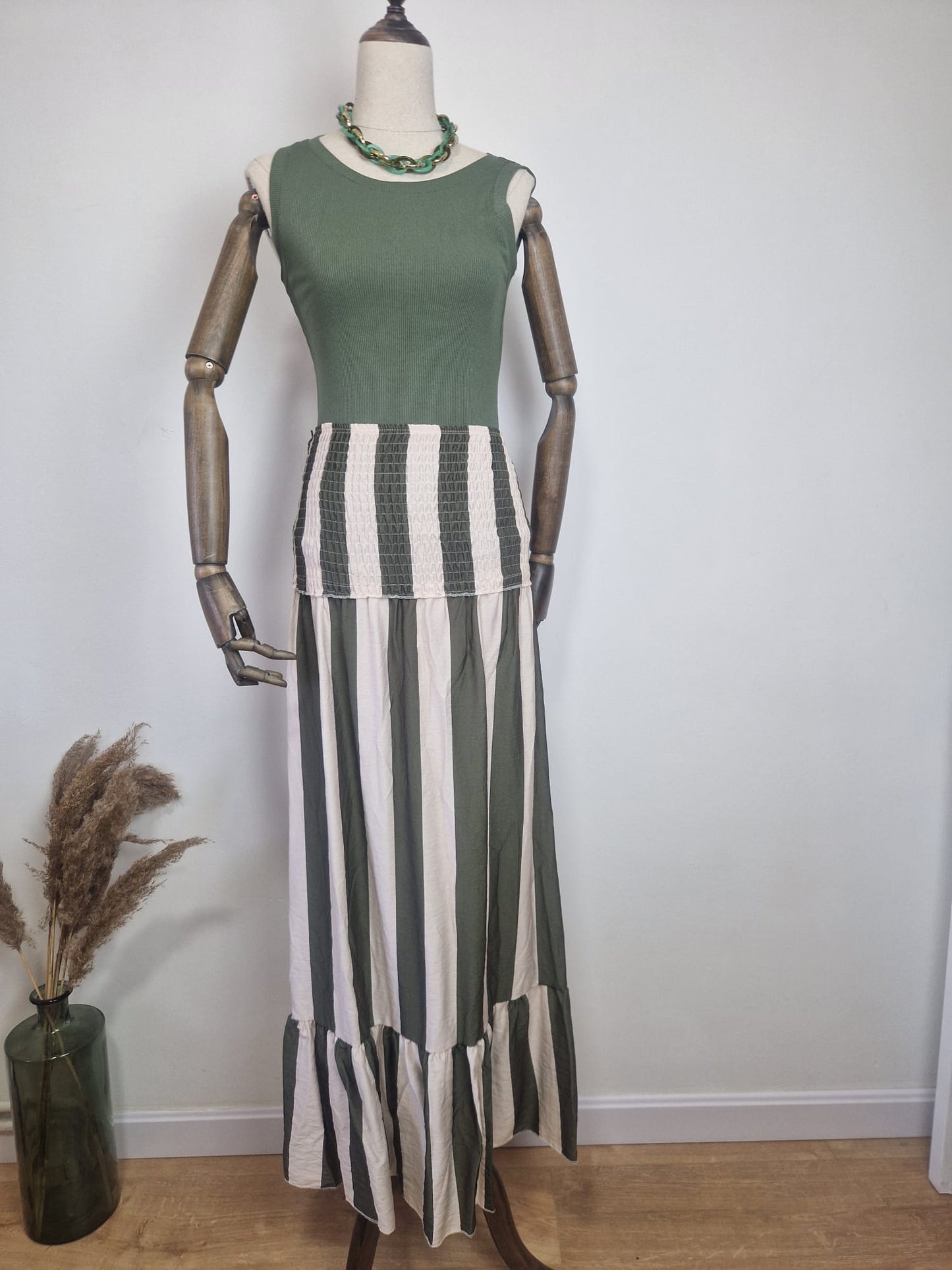 Vestido - Falda Rita Verde Kaki