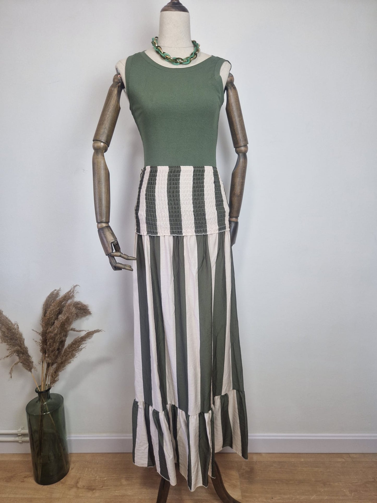 Vestido - Falda Rita Verde Kaki
