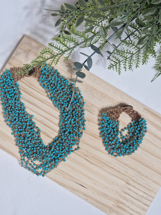 Conjunto Boho Turquesa