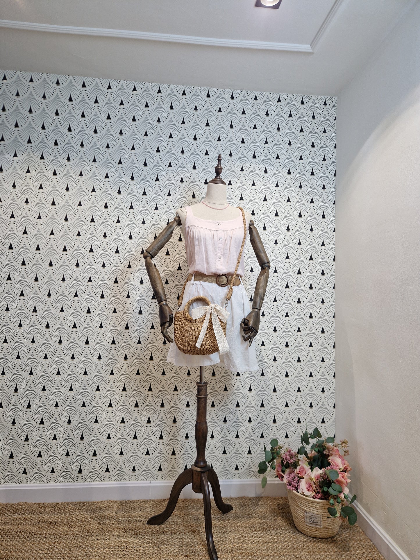 Shorts Lino Blanco con Cinturón