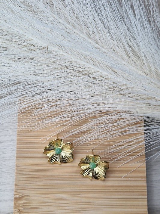 Pendientes Flor de Sol Verdes