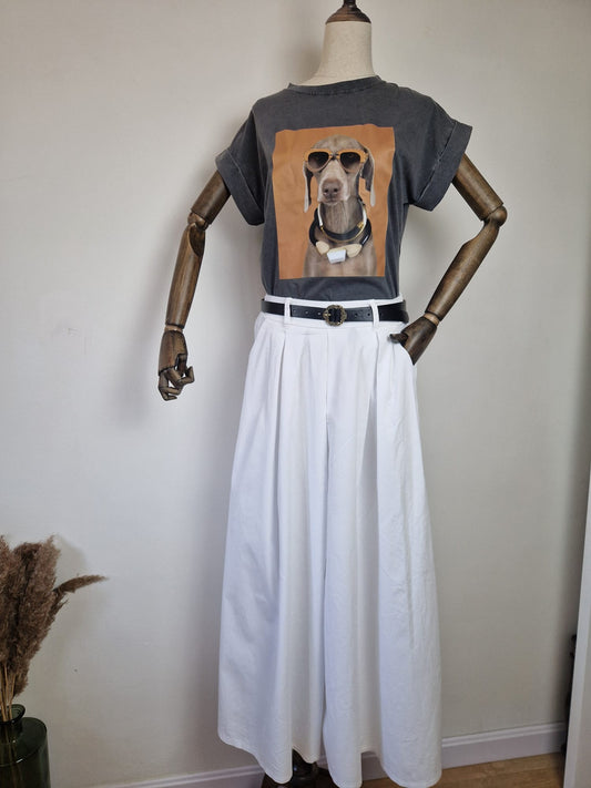 Pantalón Plazzo Blanco