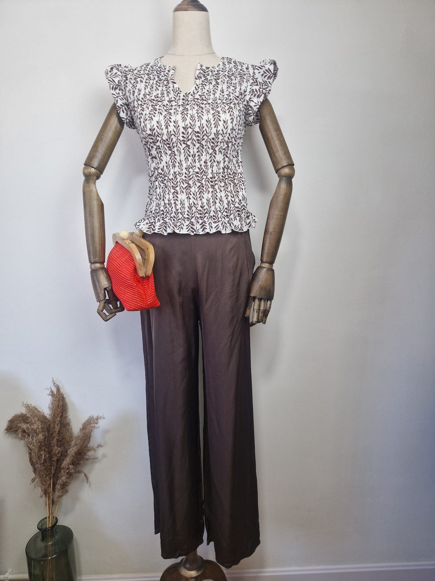 Pantalón de Seda Chocolate