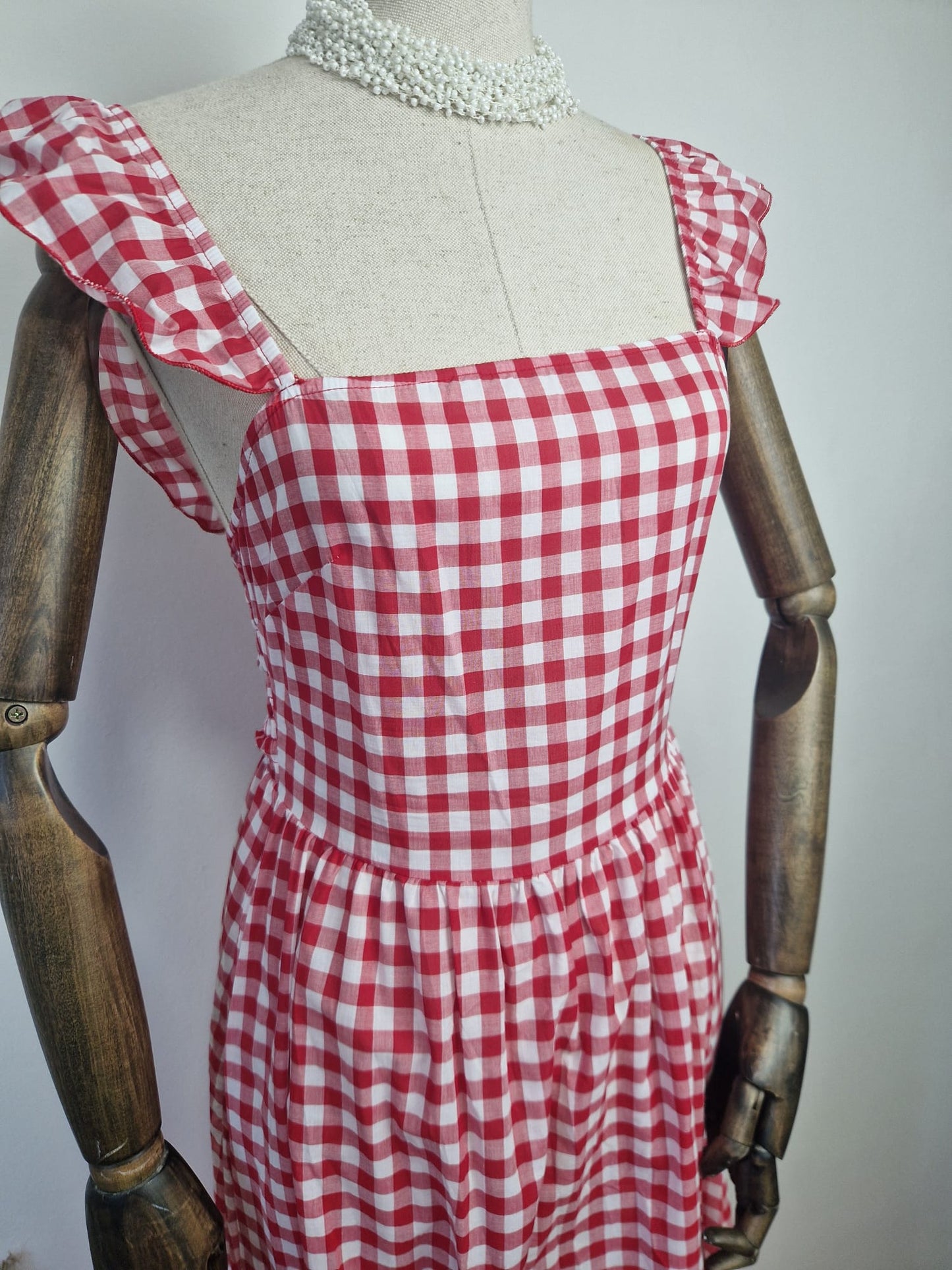 Vestido Rosalie vichy rojo