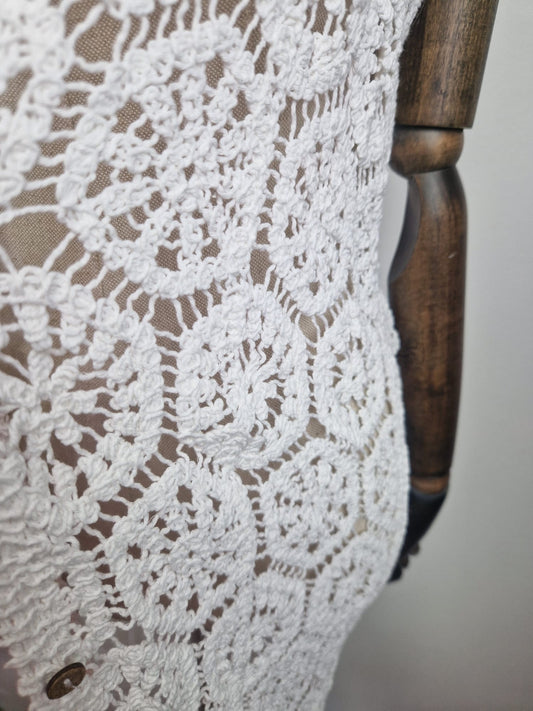 Chaleco Crochet Blanco