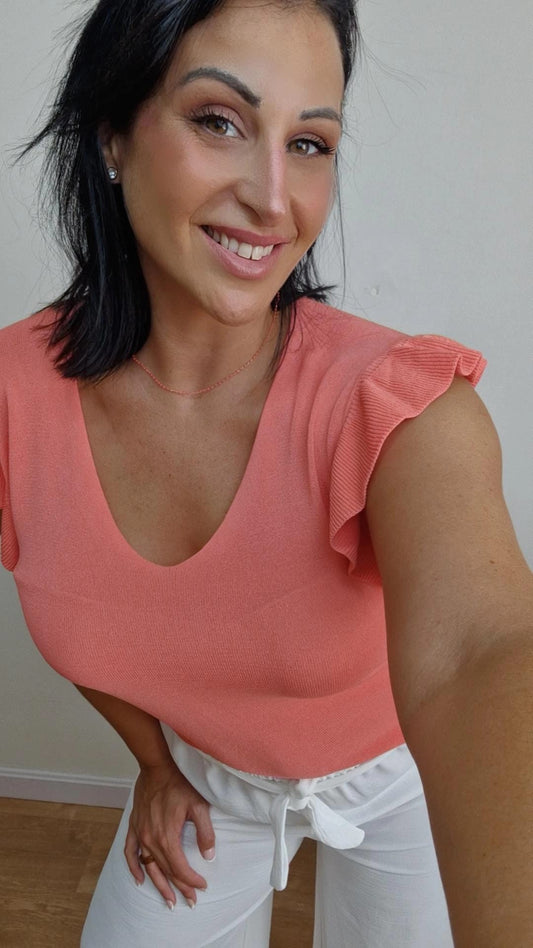Camiseta Volante Coral